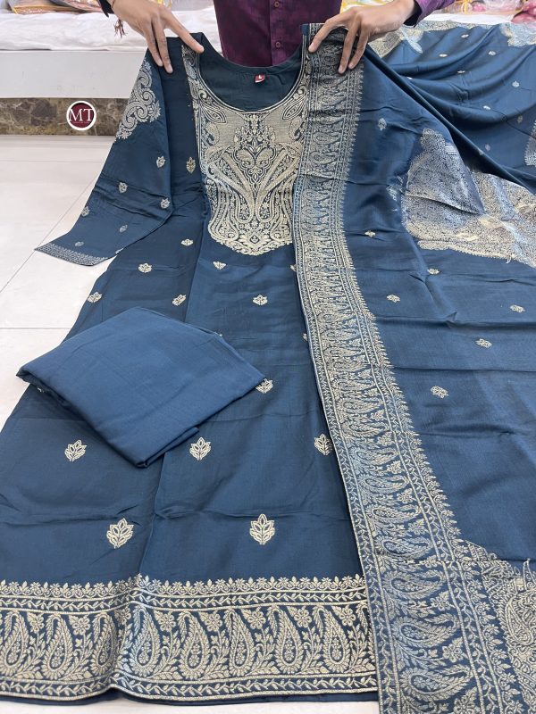 MURTI TRENDS BLUE PAVITRA SUIT SET WHOLESALE