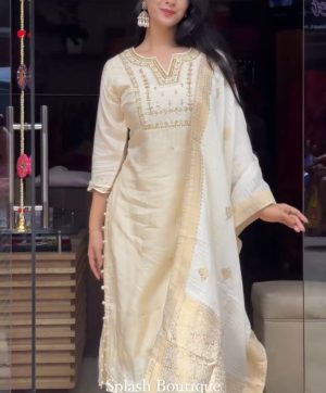 MURTI TRENDS NEW JANKI WHITE SUIT SET