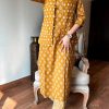 MURTI TRENDS YELLOW COTTON JACKET SUITS SET