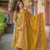 MURTI TRENDS YELLOW VOLUMINOUS ANARKALI SUITS SET