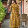 MURTI TRENDS YELLOW VOLUMINOUS ANARKALI SUITS SET