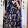 NEW BLUE ANARKALI KURTI SET ANGRAKHA STYLE