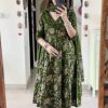 NEW GREEN ANARKALI KURTI SET ANGRAKHA STYLE