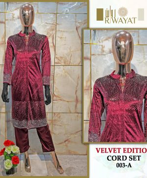 RIWAYAT 003 A TO E READYMADE VELVET CORD SET