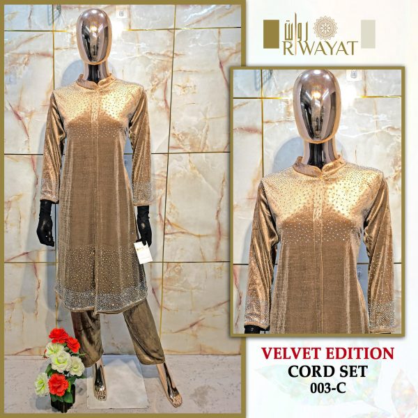 RIWAYAT 003 A TO E READYMADE VELVET CORD SET