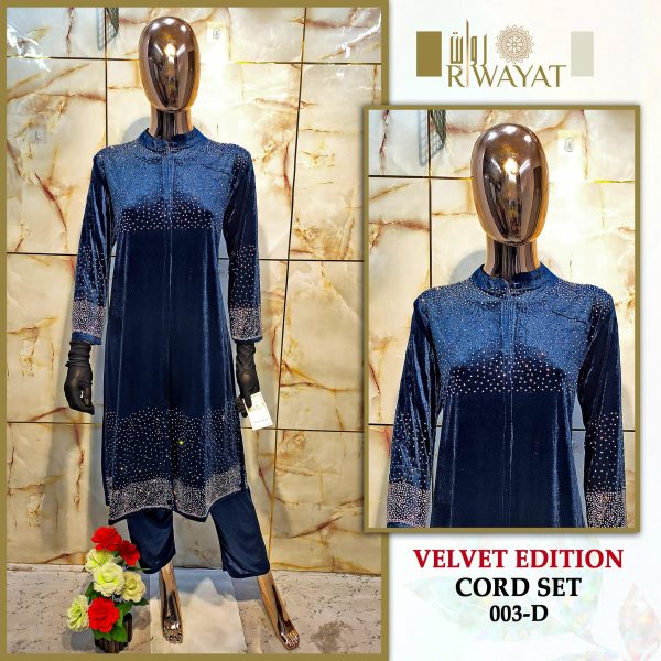 RIWAYAT 003 A TO E READYMADE VELVET CORD SET