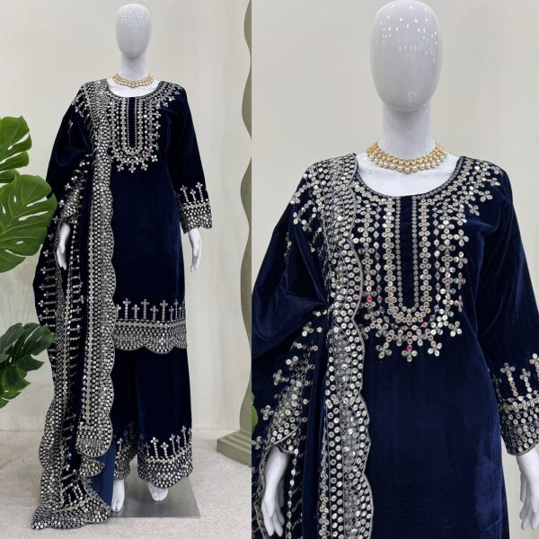 RTC 5793 A DESIGNER VELVET PAKISTANI SUITS