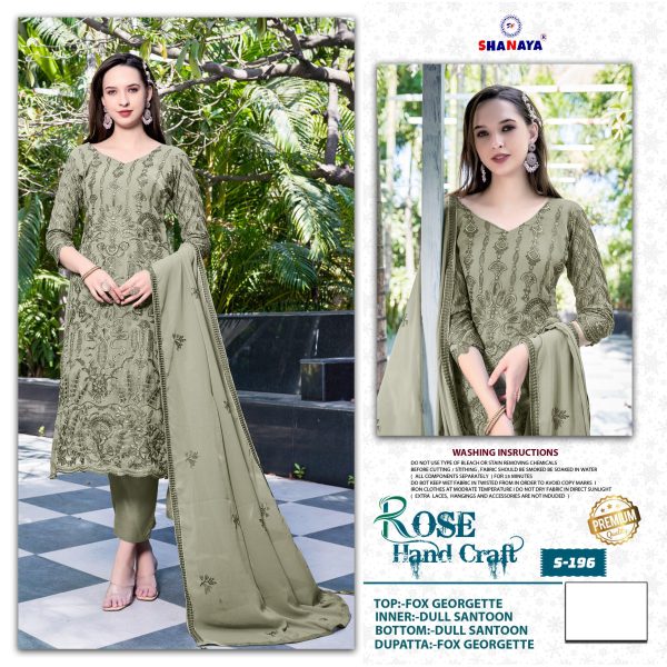 SHANAYA FASHION S 196 ROSE PAKISTANI SUITS IN INDIA