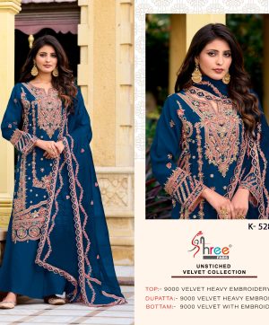 SHREE FABS K 5087 B VELVET SALWAR SUITS IN INDIA