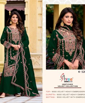 SHREE FABS K 5287 C VELVET SALWAR SUITS IN INDIA