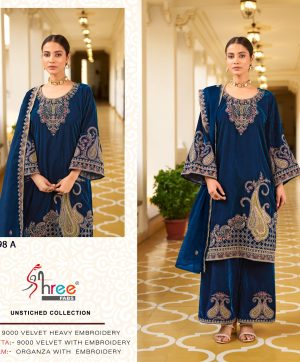 SHREE FABS K 5298 A VELVET PAKISTANI SUITS IN INDIA