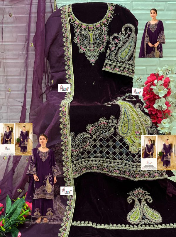 SHREE FABS K 5298 B VELVET PAKISTANI SUITS IN INDIA