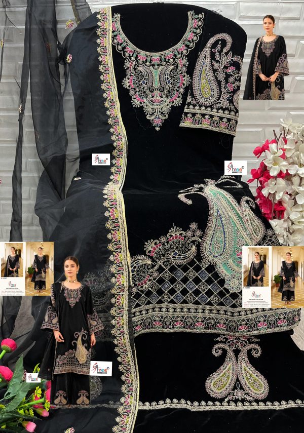 SHREE FABS K 5298 C VELVET PAKISTANI SUITS IN INDIA