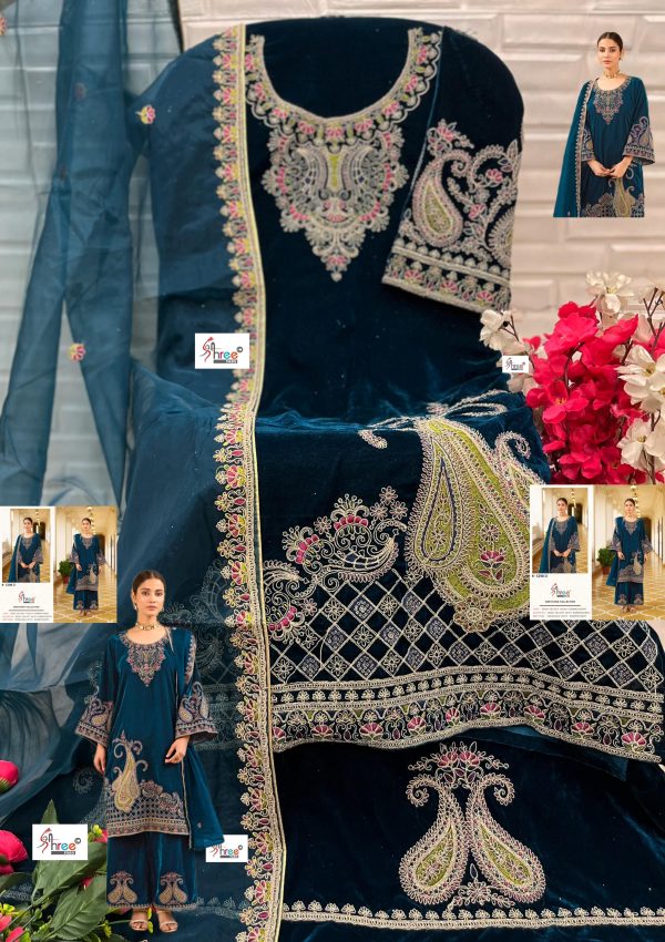 SHREE FABS K 5298 D VELVET PAKISTANI SUITS IN INDIA