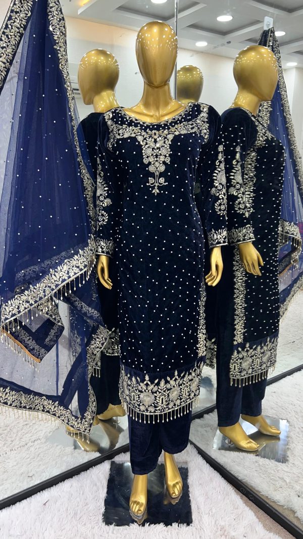 SHREE HARI NSR 818 C VELVET SALWAR SUITS