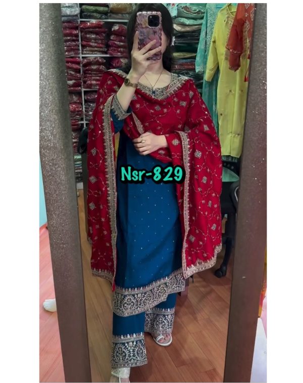 SHREE HARI NSR 829 DESIGNER TOP PLAZZO