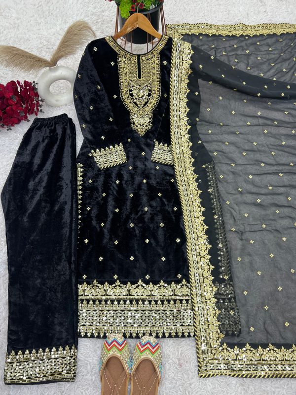 SHREE HARI SR 1652 C DESIGNER VELVET SUITS