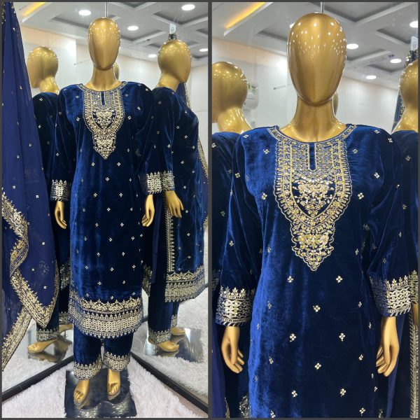 SHREE HARI SR 1652 D DESIGNER VELVET SUITS