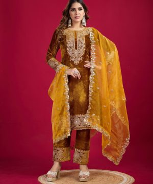 SHREE HARI SR 1658 B DESIGNER VELVET SALWAR KAMEEZ