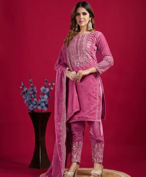 SHREE HARI SRK 5017 F DESIGNER VELVET SALWAR SUITS