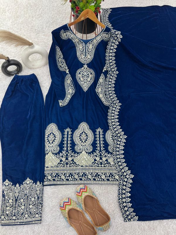 SHREE HARI SRK 5110 B DESIGNER VELVET SUITS