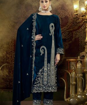 SHREE HARI SRK 5218 A DESIGNER VELVET SALWAR SUITS