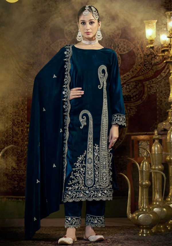 SHREE HARI SRK 5218 A DESIGNER VELVET SALWAR SUITS