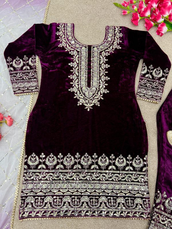 SHREE HARI SSR 434 B DESIGNER VELVET SUITS