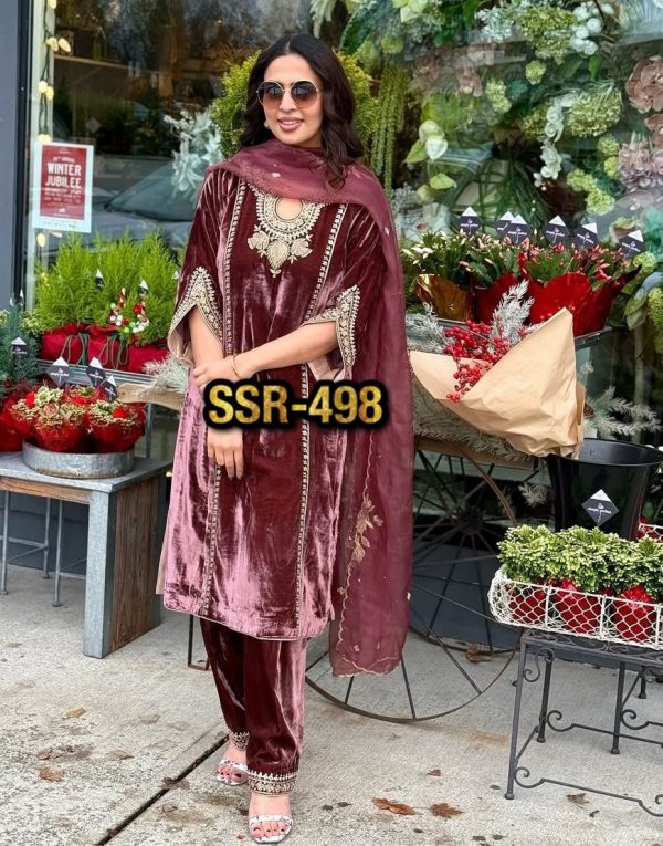 SHREE HARI SSR 498 DESIGNER VELVET SALWAR SUITS