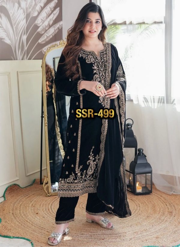 SHREE HARI SSR 499 DESIGNER VELVET SALWAR SUITS