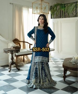 SHREE HARI SSR 502 DESIGNER TOP GHARARA WHOLESALE