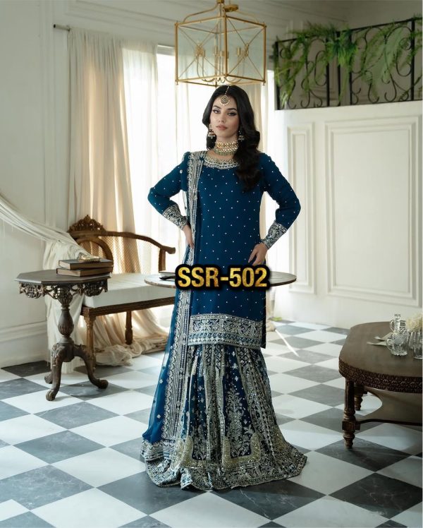 SHREE HARI SSR 502 DESIGNER TOP GHARARA WHOLESALE