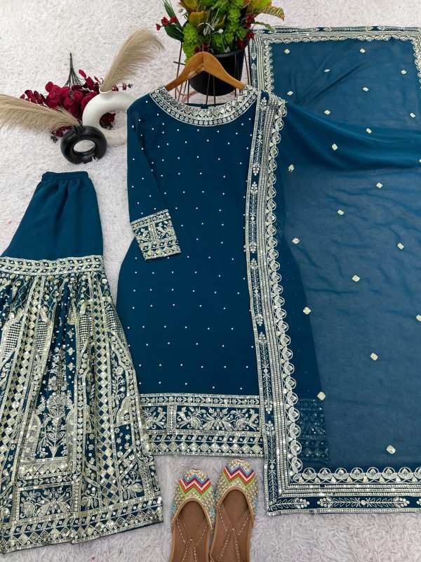 SHREE HARI SSR 502 DESIGNER TOP GHARARA WHOLESALE