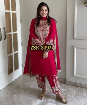 SHREE HARI ZSR 3097 DESIGNER CHINON SUITS