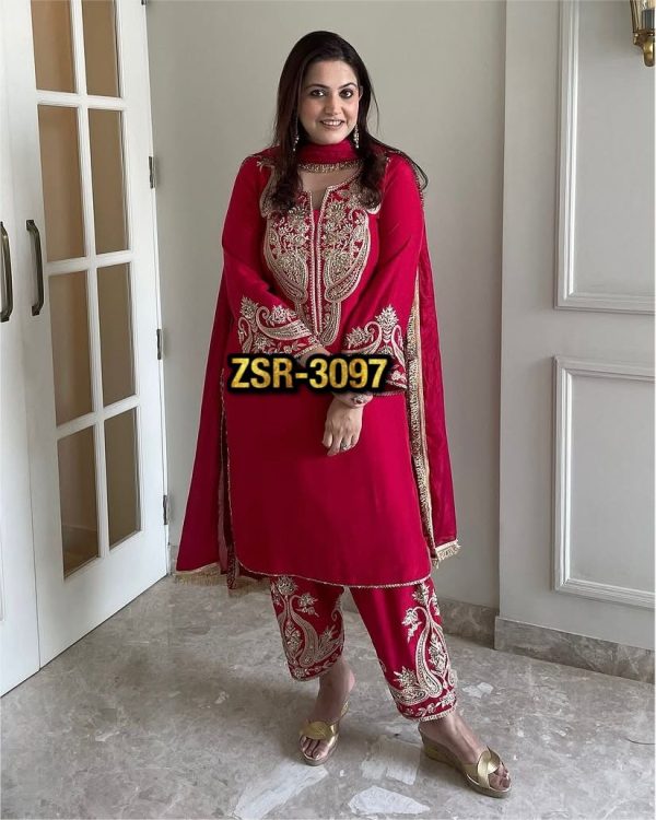 SHREE HARI ZSR 3097 DESIGNER CHINON SUITS