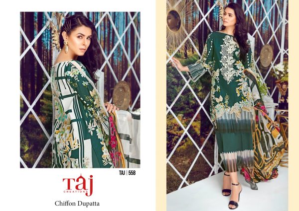 TAJ CREATIONS 558 COTTON PAKISTANI SUITS WHOLESALE