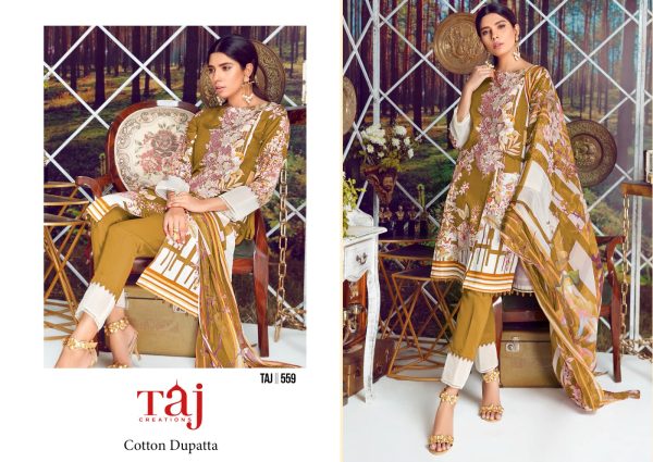 TAJ CREATIONS 559 COTTON PAKISTANI SUITS WHOLESALE