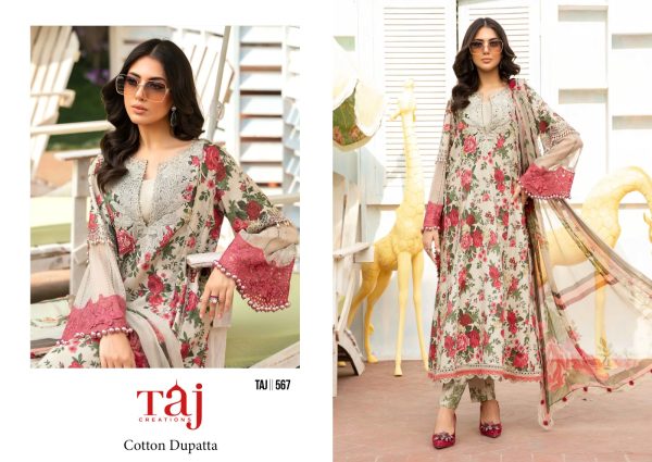 TAJ CREATIONS 567 COTTON PAKISTANI SUITS IN INDIA