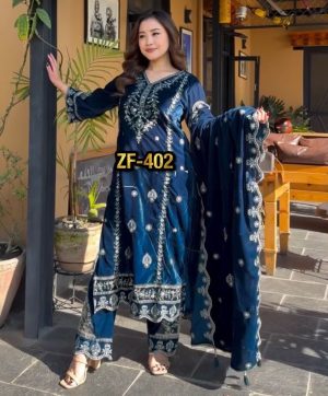 ZEEL FASHION ZF 402 DESIGNER VELVET SALWAR SUITS