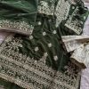 ZIAAZ DESIGNS 378 GREEN VELVET SALWAR SUITS