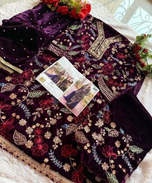 ZIAAZ DESIGNS 394 B VELVET PAKISTANI SUITS IN INDIA