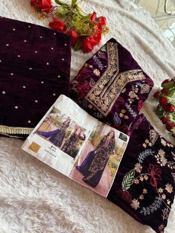 ZIAAZ DESIGNS 394 B VELVET PAKISTANI SUITS IN INDIA