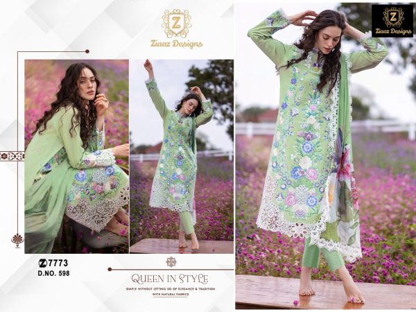 ZIAAZ DESIGNS 598 PAKISTANI SUITS WHOLESALE