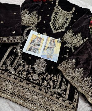 ZIAAZ DESIGNS 640 E VELVET PAKISTANI SALWAR SUITS