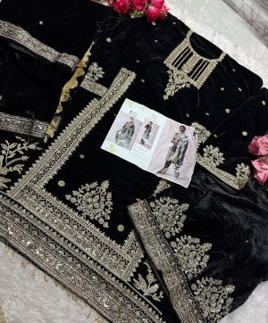 ZIAAZ DESIGNS 660 VELVET PAKISTANI SALWAR SUITS