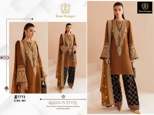 ZIAAZ DESIGNS 687 PAKISTANI SALWAR KAMEEZ