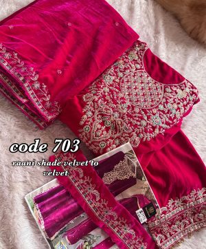 ZIAAZ DESIGNS 703 VELVET PAKISTANI SUITS IN INDIA