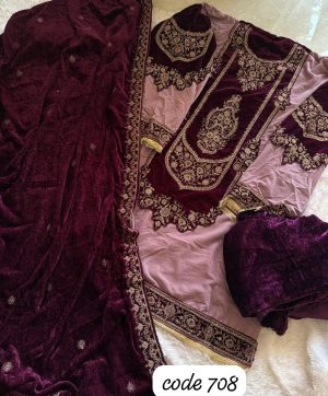 ZIAAZ DESIGNS 708 VELVET PAKISTANI SUITS IN INDIA