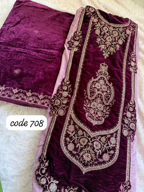 ZIAAZ DESIGNS 708 VELVET PAKISTANI SUITS IN INDIA