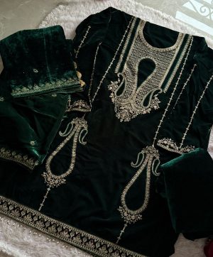 ZIAAZ DESIGNS 727 A VELVET PAKISTANI SUITS